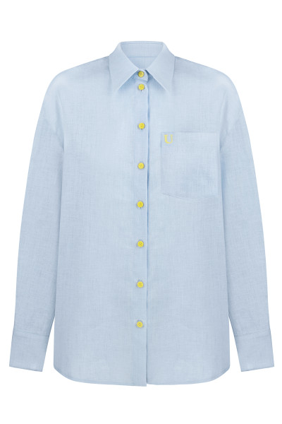 Linen shirt sky blue