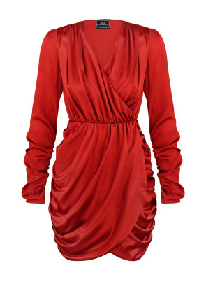 Silk dress SB red