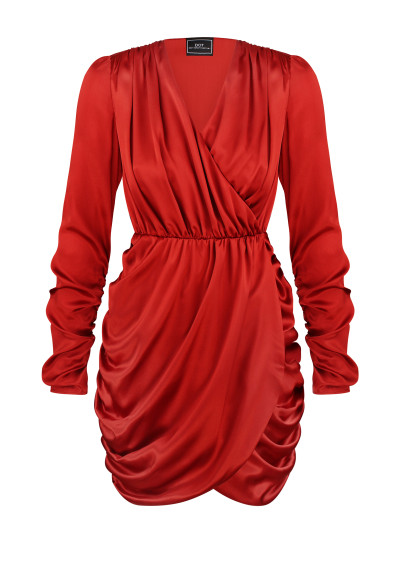 Silk dress SB red